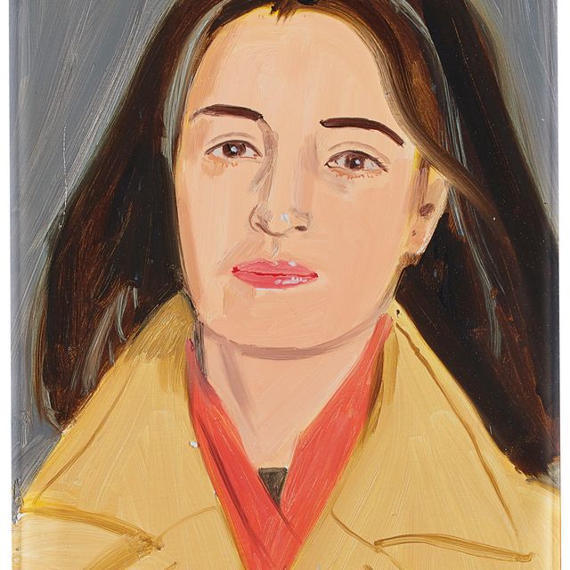 Alex Katz — Этюд для Красного шарфа (Ада в пальто-поло)