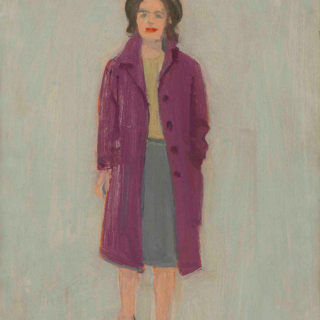 Alex Katz — Портрет Ады в красном пальто