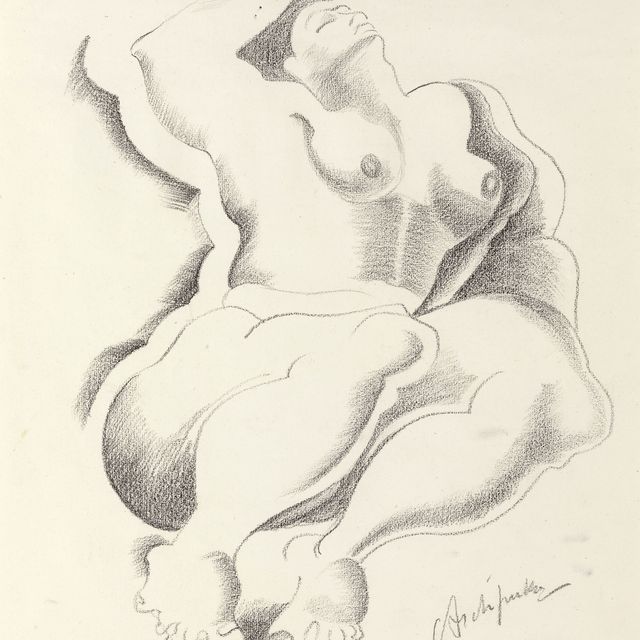Alexander Archipenko — Лежащая обнаженная Женщина
