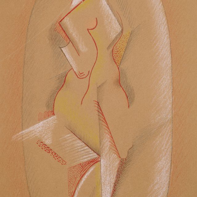 Alexander Archipenko — Сидящая фигура в овале (Femme)