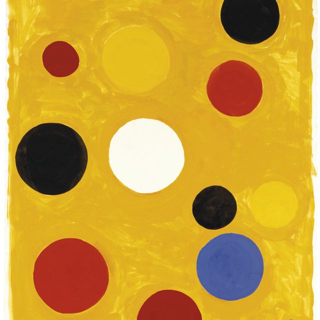 Alexander Calder — Диски на желтом фоне