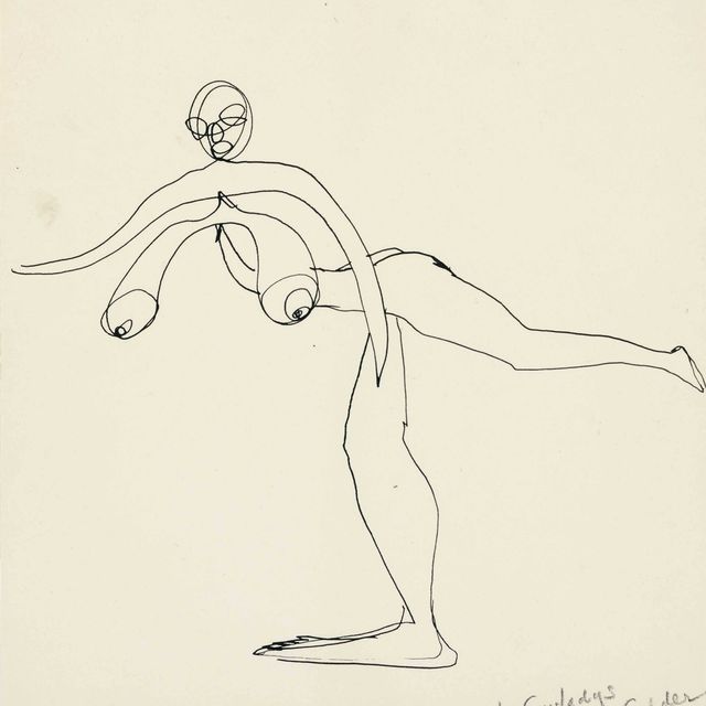 Alexander Calder — Обнаженная, балансирующая на одной ноге