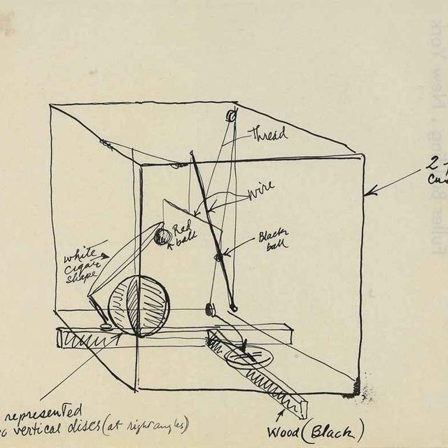 Alexander Calder — Исследование серой сферы, представленной двумя вертикальными дисками (расположенными под прямым углом)