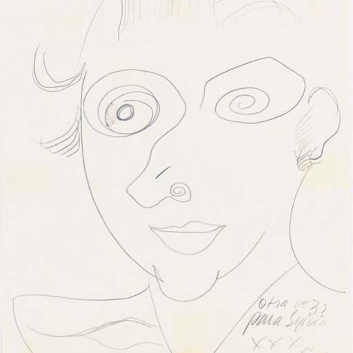 Alexander Calder — Без названия (портрет мужчины)
