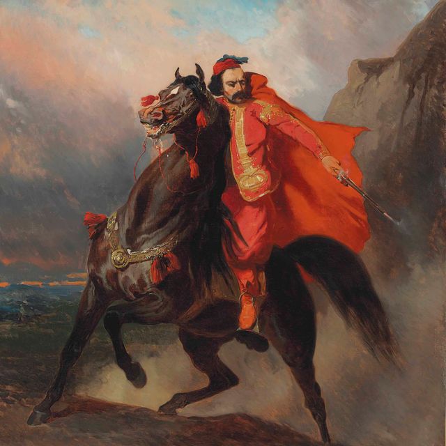 Alfred De Dreux — Солдатский пуфик в стиле шевалье