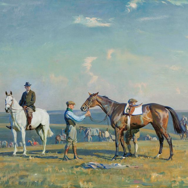 Alfred James Munnings — Раннее утро в Мэнтон-Даунс