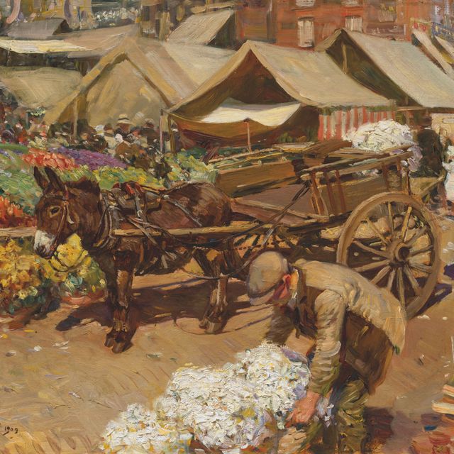Alfred James Munnings — Цветочный рынок в Норидже