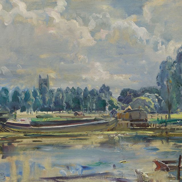 Alfred James Munnings — Баржа на причале, Дедхэм