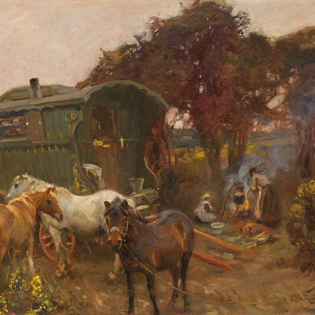 Alfred James Munnings — Цыганский караван на Рингленд-Хиллз