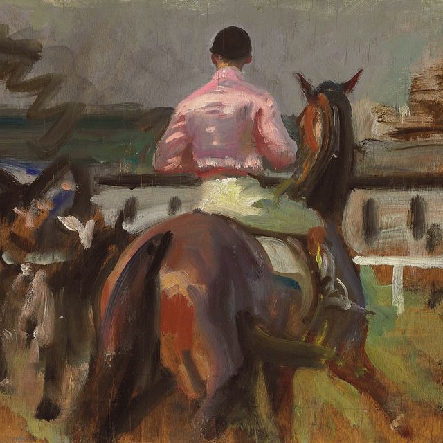 Alfred James Munnings — Этюд для "Зимнего собрания в Херст-парке"