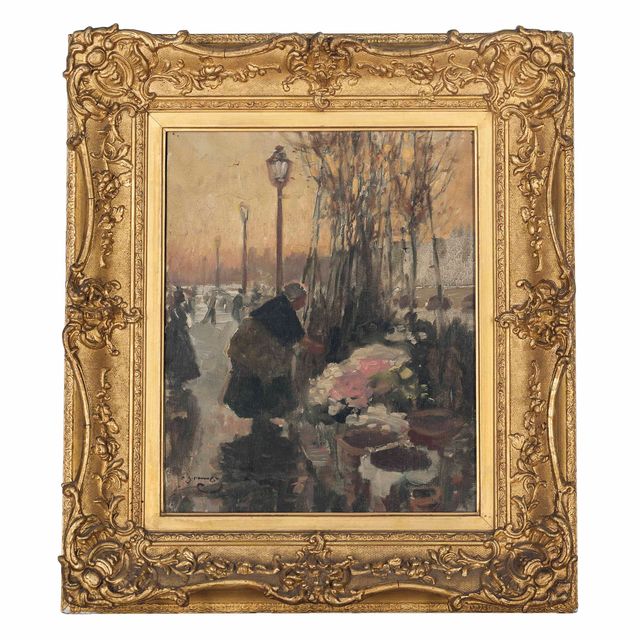 Alfred James Munnings — Продавец цветов, Париж