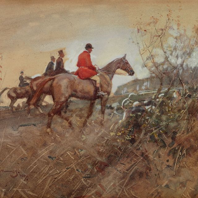 Alfred James Munnings — Охотники и гончие в поле