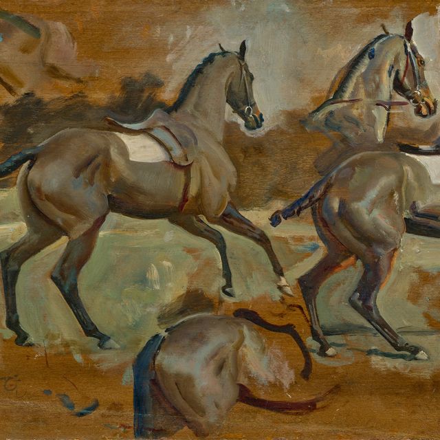 Alfred James Munnings — Подготовка к "походу на почту"
