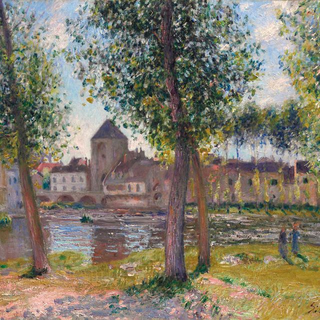 Alfred Sisley — Ужин в Море-сюр-Луан, апре-миди-д'Оут