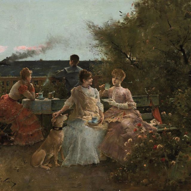 Alfred Stevens — Дамы на террасе, Нормандия