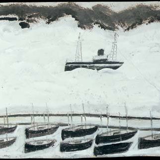 Alfred Wallis — Рыбацкая лодка и девять маленьких лодок в гавани