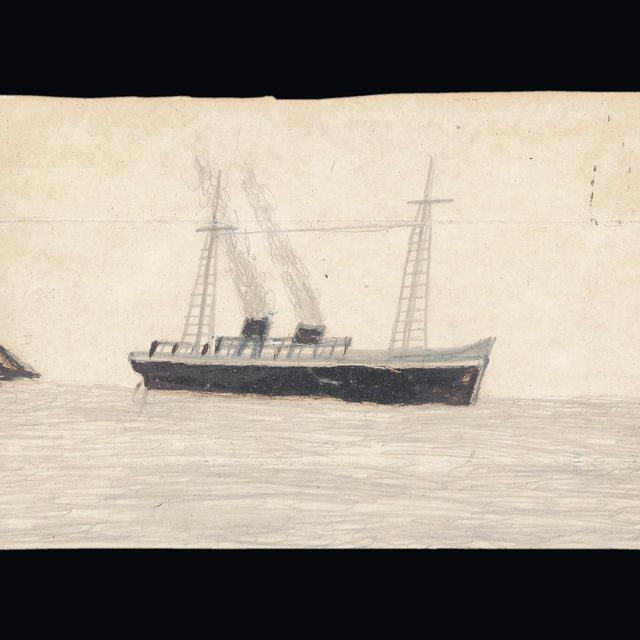 Alfred Wallis — Корабль проходит мимо скалы