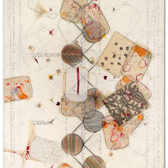 Alighiero Boetti — Сенца Титоло ("Голубь, который ведет параллель до бесконечности...") (Без названия (Где сходятся параллели))