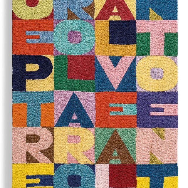 Alighiero Boetti — Условное освобождение под честное слово, условное освобождение под честное слово, условное освобождение под честное слово, условное освобождение под честное слово (Одно слово на ветру, Два слова на ветру, Три слова на ветру, Сто слов на ветру)