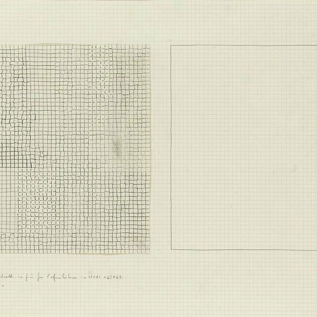 Alighiero Boetti — Чинквемила, приготовленная в квадратном виде в пропорции 61 х 61 + 49 х 49 (еще пять тысяч двести квадратов для баланса)