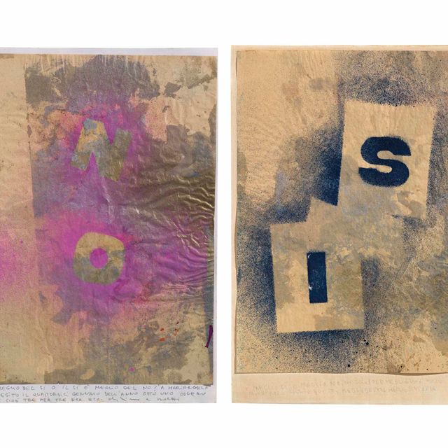 Alighiero Boetti — Что значит "нет"? (Без названия ("Да" лучше, чем "нет"?))