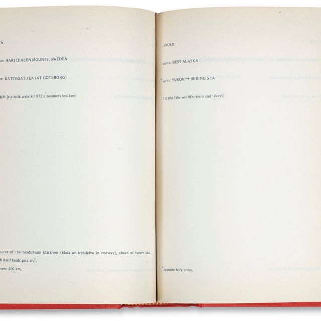 Alighiero Boetti — Классификация тысячи самых протяженных рек в мире