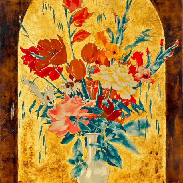 Alix Aymé — Vase de fleurs et libellule (Ваза с цветами и стрекозой)