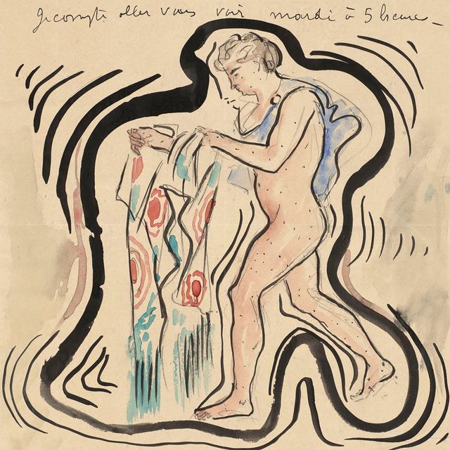 André Breton — Без названия (письмо-десерт с адресом Андре и Симоны Бретон)