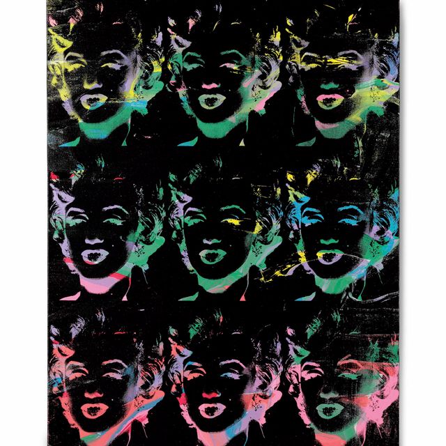 Andy Warhol — Девять разноцветных Мэрилин (перевернутая серия)