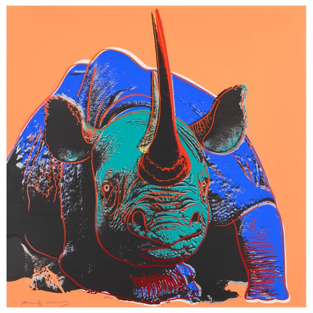Andy Warhol — Черный носорог, из: Исчезающий вид
