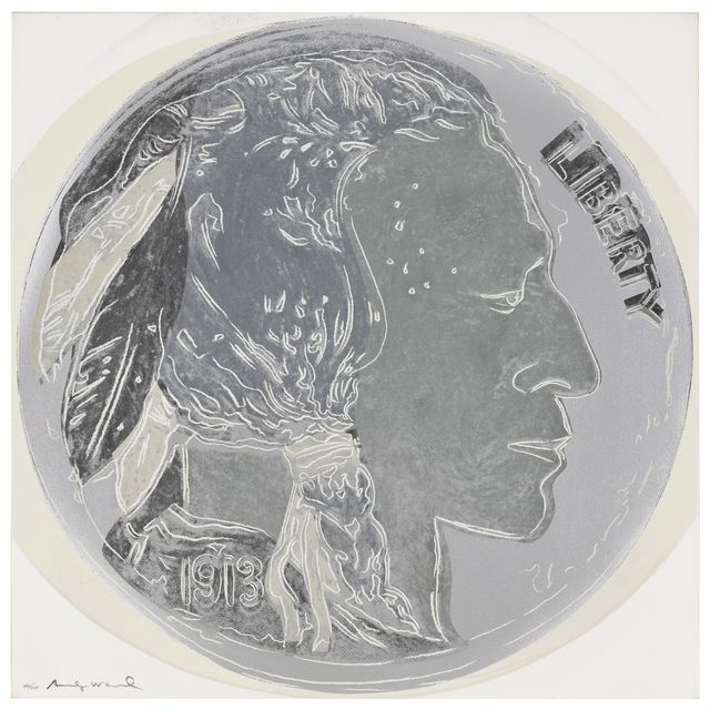 Andy Warhol — Никель "Голова индейца", от "ковбоев и индейцев"