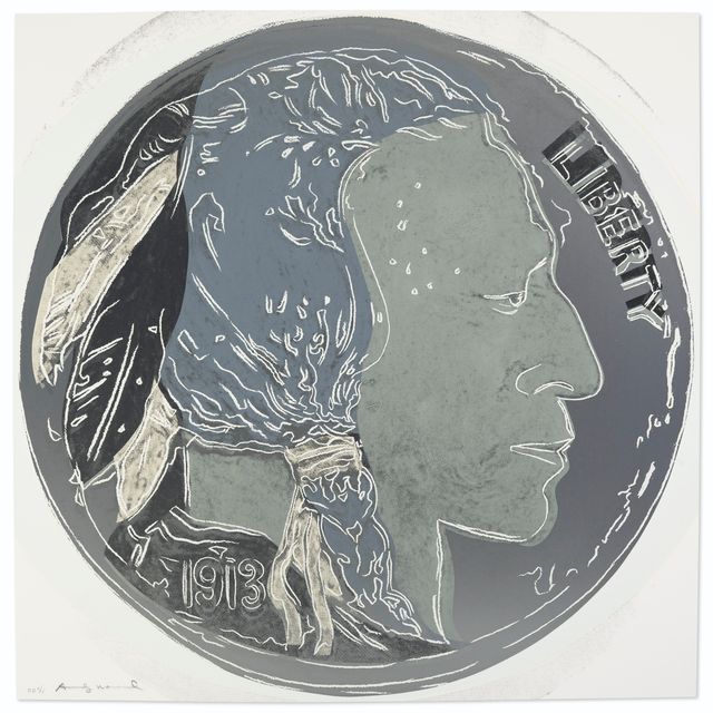 Andy Warhol — Никель "Голова индейца", от "ковбоев и индейцев"