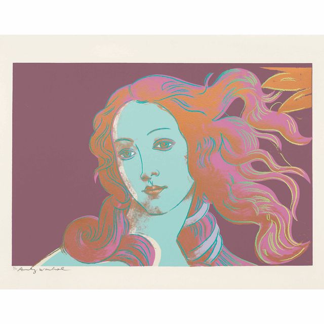 Andy Warhol — Одна пластина из: Детали картин эпохи Возрождения (Сандро Боттичелли, "Рождение Венеры", 1482)
