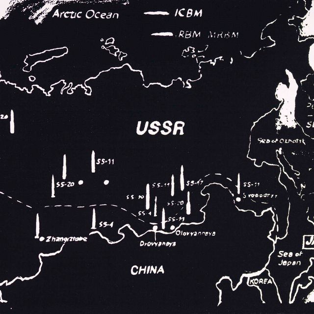 Andy Warhol — Карта ракетных баз на востоке США (негативная)