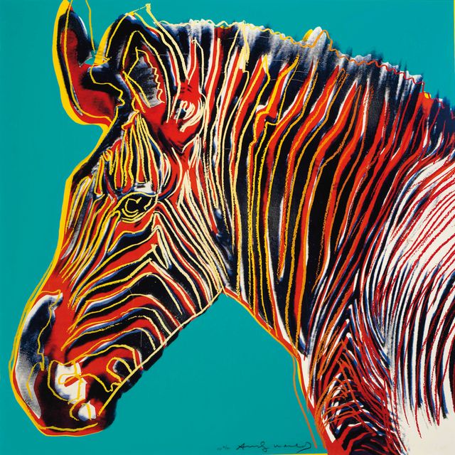 Andy Warhol — Зебра Греви, принадлежащая к вымирающему виду