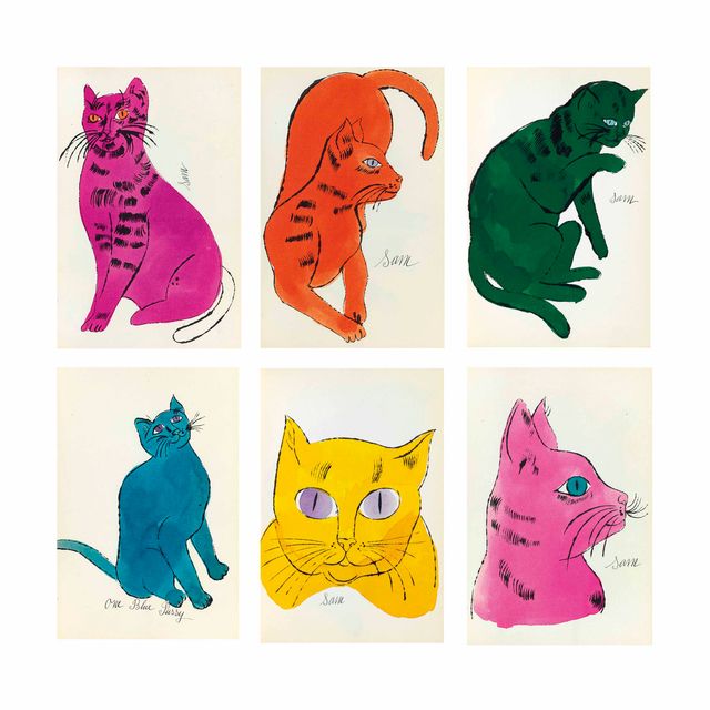Andy Warhol — 25 кошек по имени Сэм и одна голубая киска, Энди Уорхол, Нью-Йорк, около 1954 года