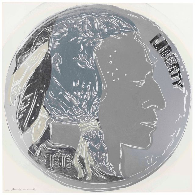 Andy Warhol — Никель "Голова индейца", от "ковбоев и индейцев"