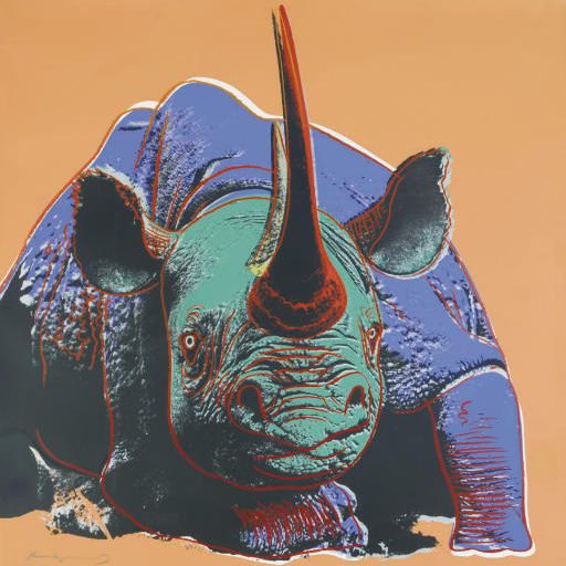 Andy Warhol — Черный носорог, вид, находящийся под угрозой исчезновения (F. & S. 301)