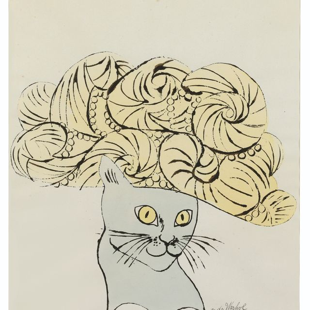 Andy Warhol — Без названия (Кот в шляпе)