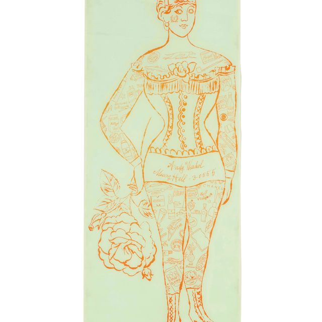 Andy Warhol — Татуированная Женщина с Розой в руках