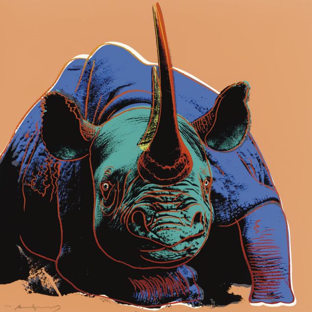 Andy Warhol — Черный носорог, вид, находящийся под угрозой исчезновения (F. & S. II.301)