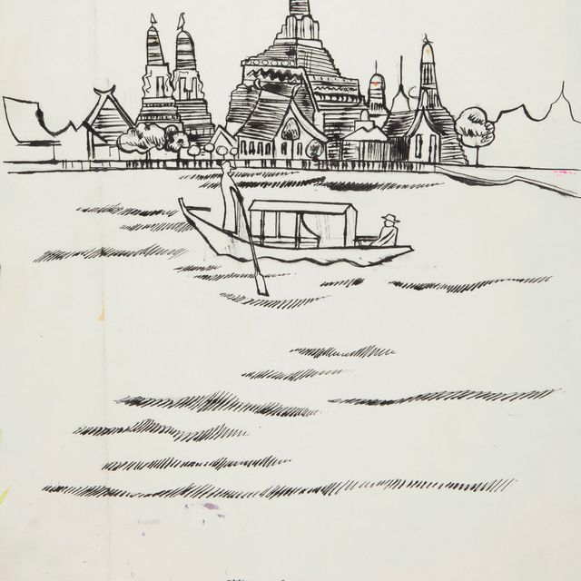 Andy Warhol — Гондола с городом на заднем плане