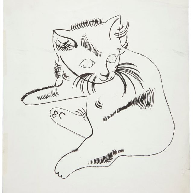 Andy Warhol — Лежащая кошка