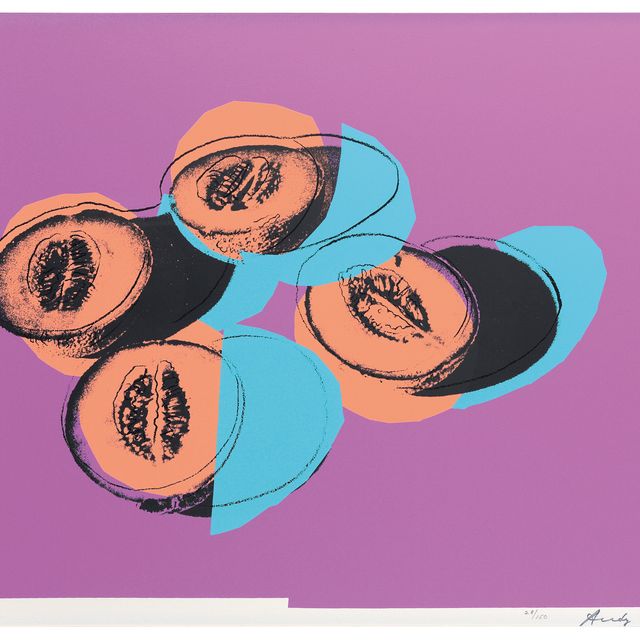Andy Warhol — Канталупы II, из серии "Космические фрукты: натюрморты" (Фельдман и Шеллман II.198)