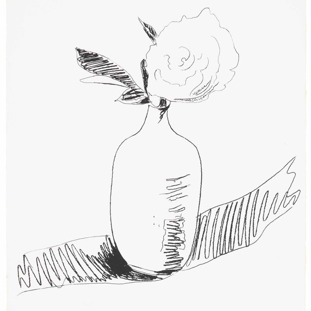 Andy Warhol — Цветы (черные и белые): одна тарелка
