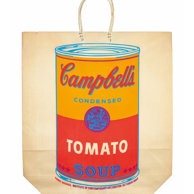 Andy Warhol — Банка супа "Кэмпбелл" на пакете для покупок