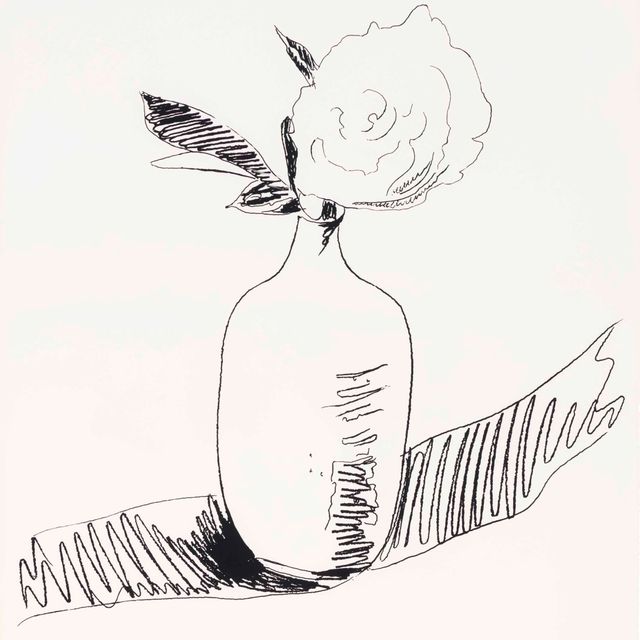 Andy Warhol — Цветы (черные и белые): одна тарелка
