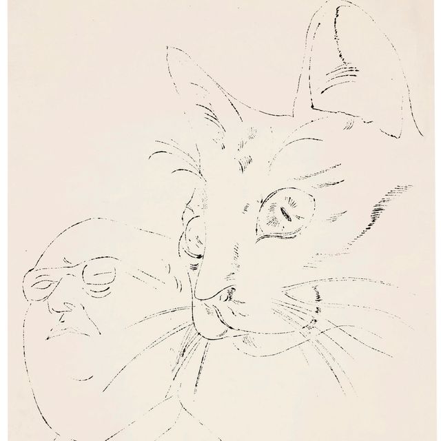 Andy Warhol — Портрет с кошкой