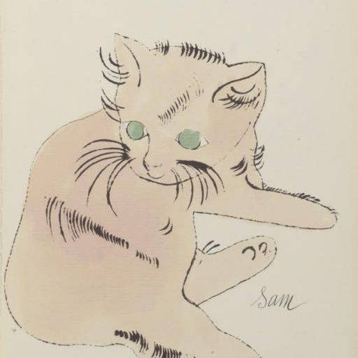 Andy Warhol — Сэм, из 25 кошек по имени [d] Сэм и одной голубой киски (F. & S. IV.66A или B)