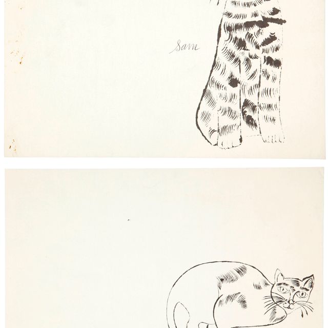 Andy Warhol — 25 кошек по имени [d] Сэм и одна голубая киска: две таблички (см. F. И S. IV.54A и IV.67A)